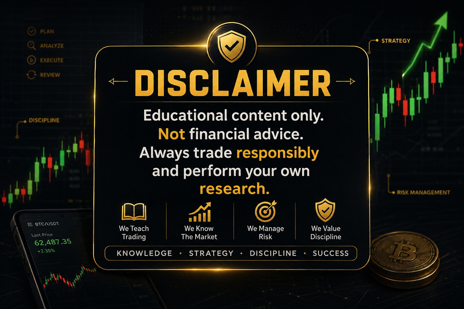 Risk disclaimer — trading involves substantial risk of loss